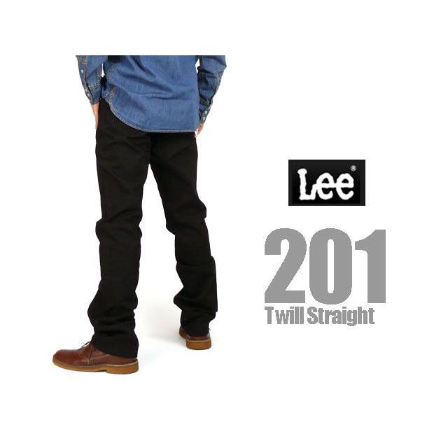 Lee（リー） メンズ ジーンズ 201 レギュラーストレート ブラック 