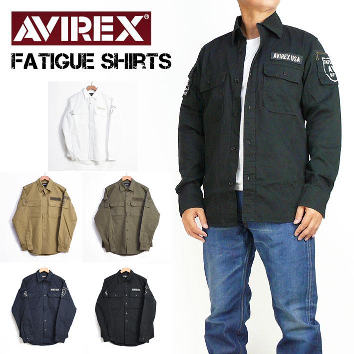 Avirex アビレックス ファティーグ カーキシャツ Fatigue Khaki Shirts ミリタリー 長袖シャツ メンズ Jeans Sanshin 通販 Yahoo ショッピング