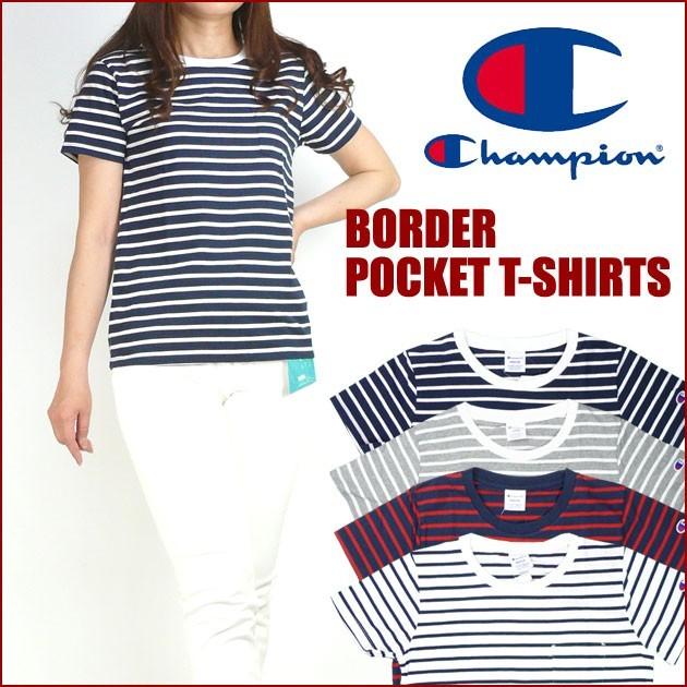 チャンピオン Champion レディース ボーダー ポケットtシャツ Cw K324 170607 Cw K324 Jeans Sanshin 通販 Yahoo ショッピング