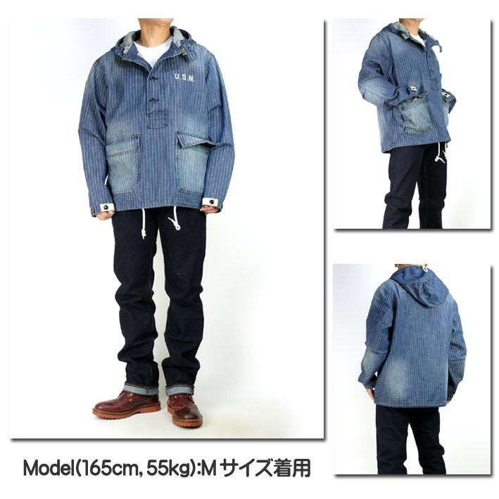 Houston ヒューストン ウォバッシュ デニム ネイビーパーカー メンズ ミリタリージャケット 春物 Jeans Sanshin 通販 Yahoo ショッピング