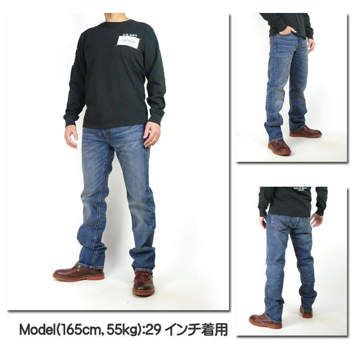 LEVI'S リーバイス 505 レギュラーストレート LEVI'S PREMIUM BIG E ストレッチデニム ミッドブルー 00505-1555｜sanshin｜05