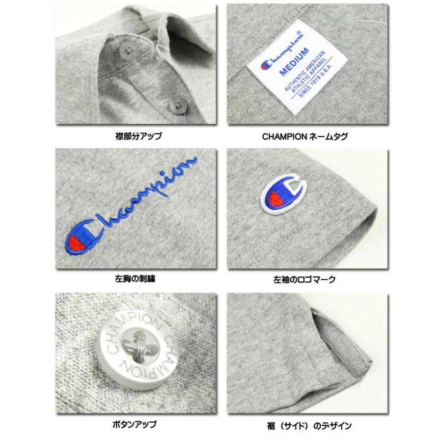 Champion チャンピオン メンズ ポロシャツ ロゴ刺繍 半袖ポロシャツ ワンポイント 無地 C3-P306｜sanshin｜23