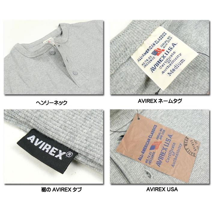 AVIREX アビレックス リブ 半袖 ヘンリーネックTシャツ デイリーウエア メンズ 6143504 783-4934019｜sanshin｜17