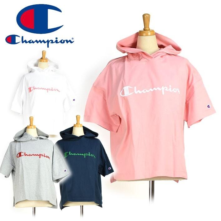 セール Champion チャンピオン レディース ロゴ刺繍 半袖パーカー フードtシャツ Cw P306 0606 Cw P306 Jeans Sanshin 通販 Yahoo ショッピング