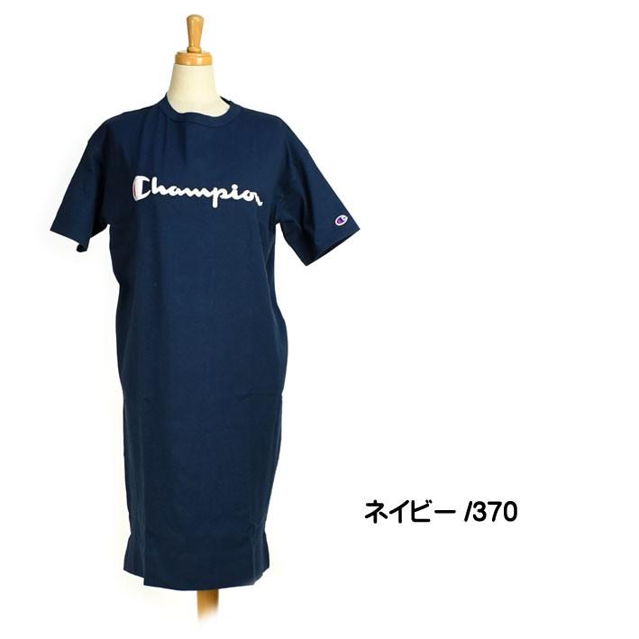 絶賛 ワンピース 半袖 レディース チャンピオン Champion スポーツ クルーネック ドレス 刺繍ロゴ チュニック ロングtシャツ ルームウェア Cw 期間限定開催 Www Songtainews Net