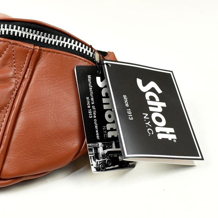 Schott N.Y.C ショット パデッド レザー ボディバッグ PADDED Schott N.Y.C ショット パデッド レザー ボディバッグ PADDED