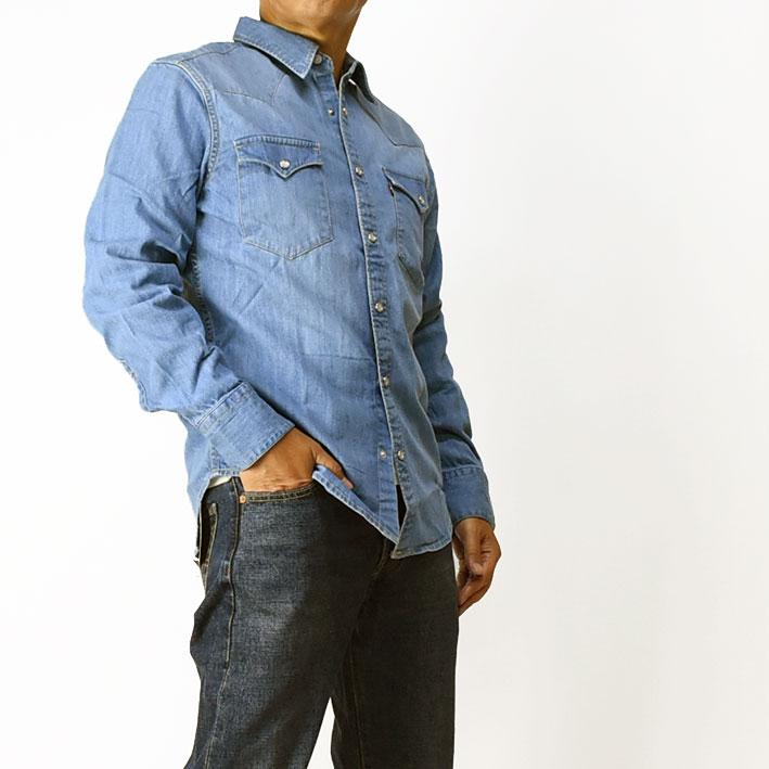 Levi's LEVI'S リーバイス デニムウエスタンシャツ メンズ 長袖 Levi's LEVI'S リーバイス デニムウエスタンシャツ メンズ 長袖