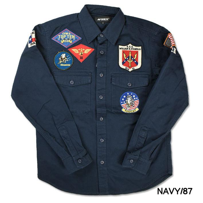 AVIREX アビレックス トップガン ミリタリーシャツ TOP GUN