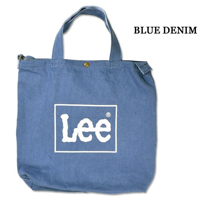 Lee リー 2WAY ビッグ トートバッグ ロゴプリント ショルダー