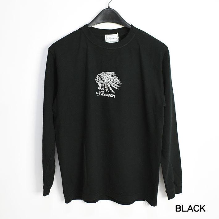Acoustic（アコースティック） 長袖Tシャツ INDIAN FACE ロンT メンズ