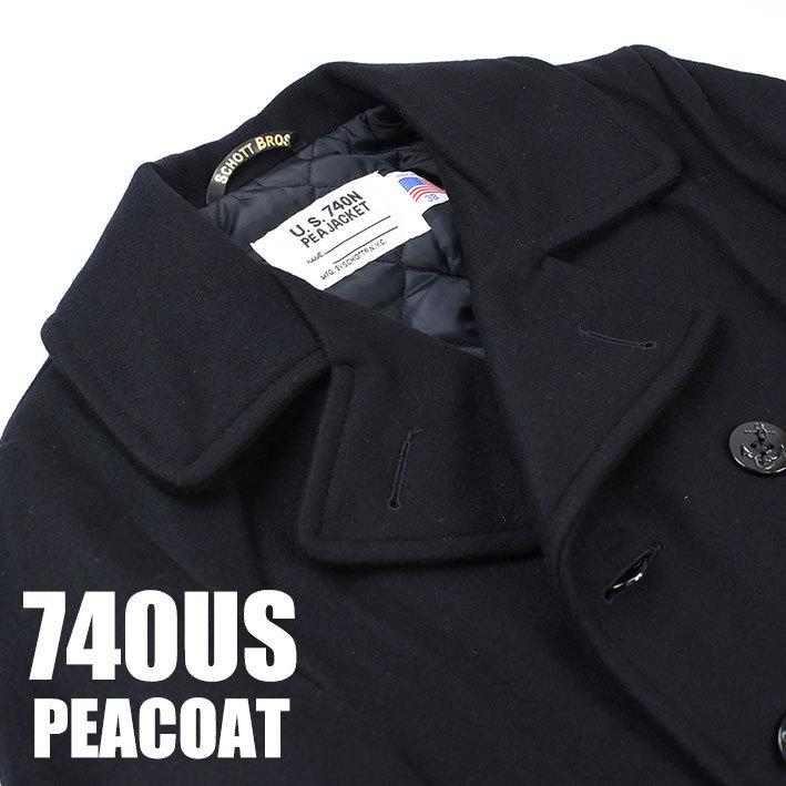 Schott ショット 740US PEACOAT ピーコート ウール メルトン PEACOAT メンズ Made in USA 7658 7821154004｜sanshin｜05