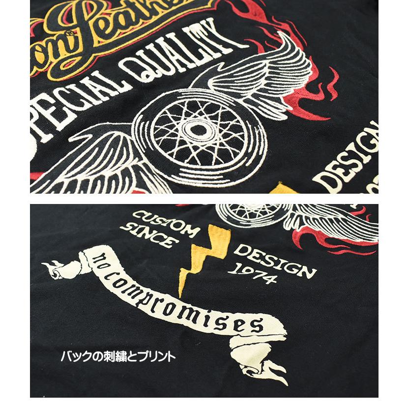 セール！ VANSON バンソン 半袖Tシャツ FLYING WHEEL フライングホイール 刺繍 プリント メンズ NVST-2211｜sanshin｜11