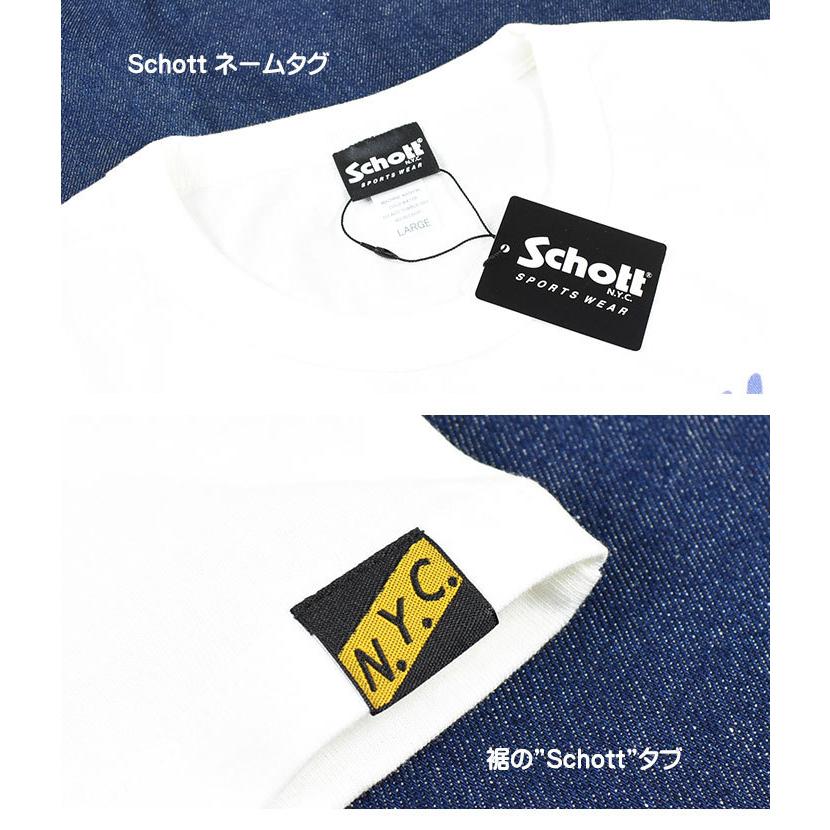 Schott N.Y.C（ショット） セール！ Schott 半袖Tシャツ SKULL MOTIF