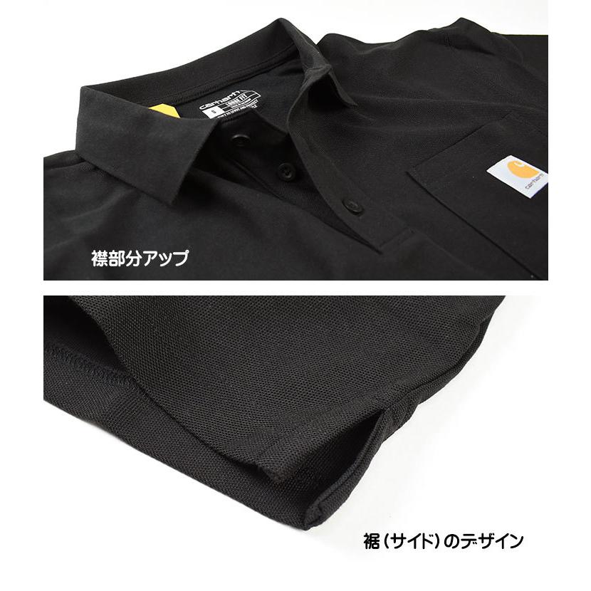 Carhartt WIP ポロシャツ ブラック Carhartt CARHARTT カーハート ポケット ポロシャツ メンズ K570
