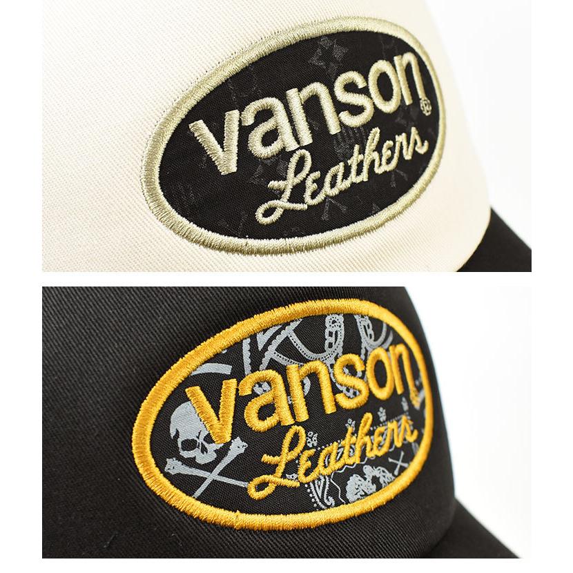 VANSON（バンソン） キャップ 刺繍 メッシュキャップ OVAL LOGO 帽子