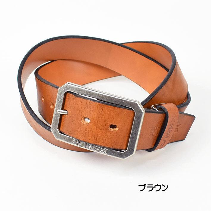 AVIREX アビレックス ビンテージ加工 ロゴバックル レザーベルト AVIREX アビレックス ビンテージ加工 ロゴバックル レザーベルト
