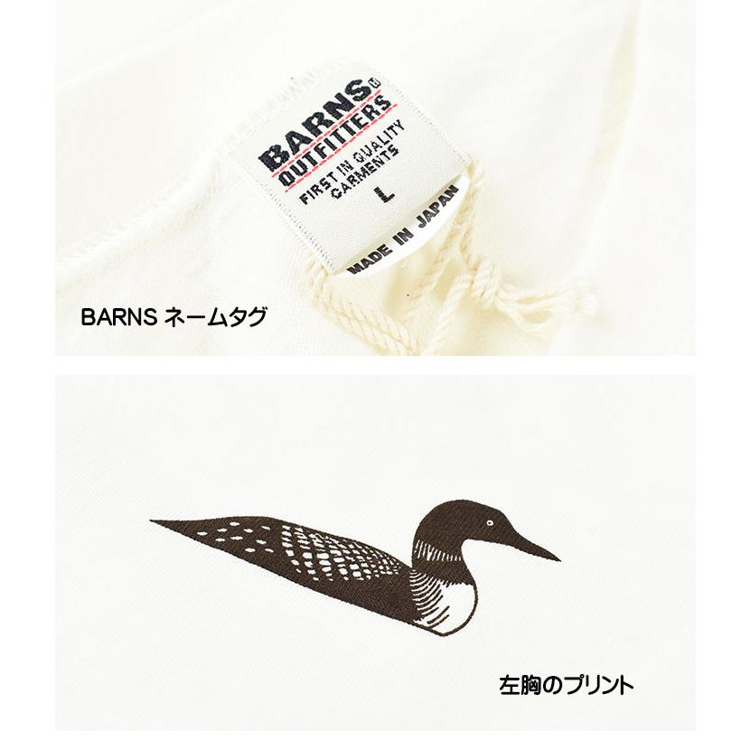 BARNS バーンズ 長袖Tシャツ LOON LAKE VINTAGE-LIKE T-SHIRTS ピグメント加工 プリントTシャツ 日本製 メンズ BR-22311｜sanshin｜15