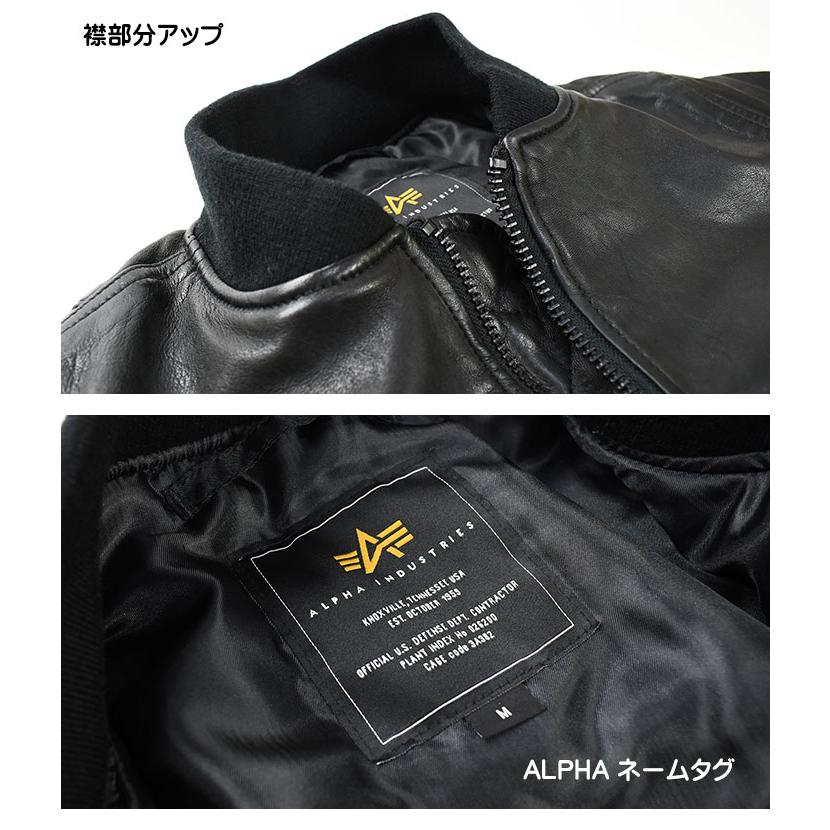 Alpha Industries ALPHA アルファ レザー MA-1 MA1 SHEEP SKIN Alpha Industries ALPHA アルファ レザー MA-1 MA1 SHEEP SKIN