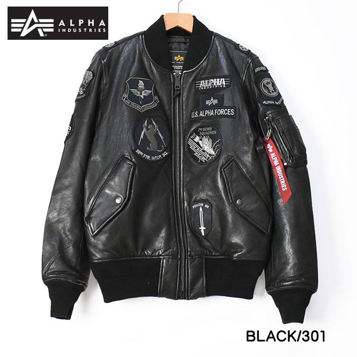 Alpha Industries ALPHA アルファ フルパッチ レザー MA-1 MA1 Alpha Industries ALPHA アルファ フルパッチ レザー MA-1 MA1