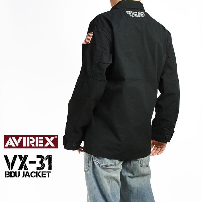 AVIREX アビレックス コットン リップストップ BDU ジャケット VX-31 TOP GUN メンズ ミリタリー シャツジャケット 7833155001｜sanshin｜08