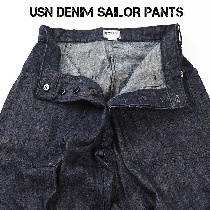 HOUSTON ヒューストン US NAVY デニム セーラーパンツ USN DENIM HOUSTON ヒューストン US NAVY デニム セーラーパンツ USN DENIM