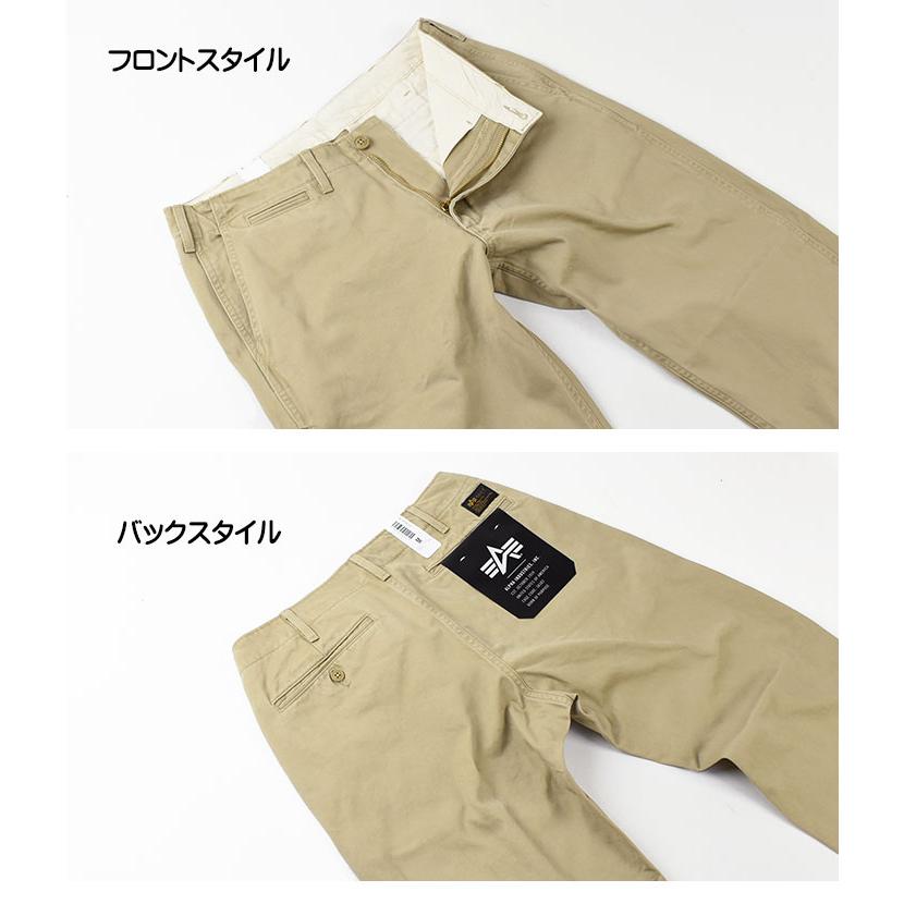 ALPHA アルファ オフィサーズ チノパンツ OFFICERS CHINO PANTS メンズ ミリタリーパンツ ノータックチノ トラウザー ALPHA INDUSTRIES TB1080｜sanshin｜12