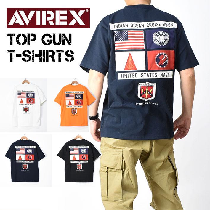 セール！ AVIREX アビレックス 半袖Tシャツ TOP GUN SHEETING PATCH 