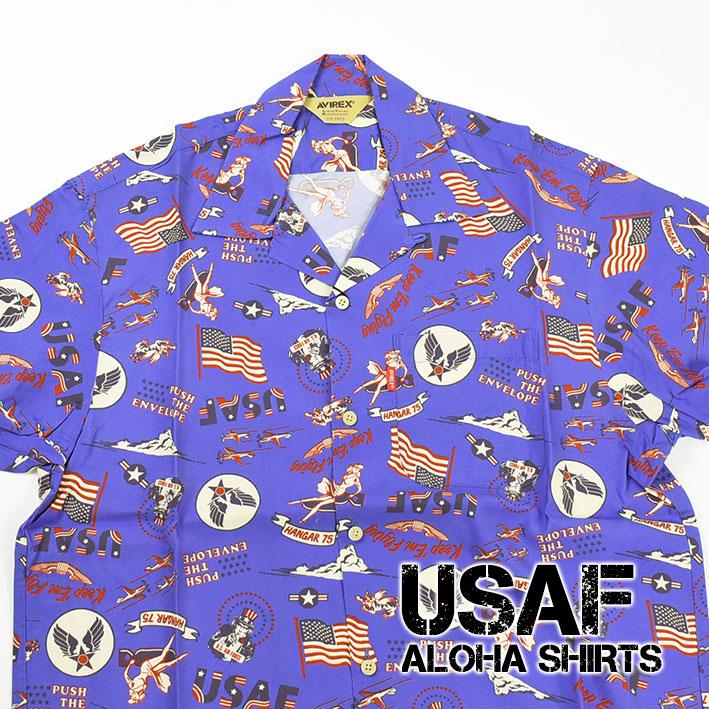 AVIREX アビレックス アロハシャツ USAF ALOHA SHIRTS 半袖シャツ