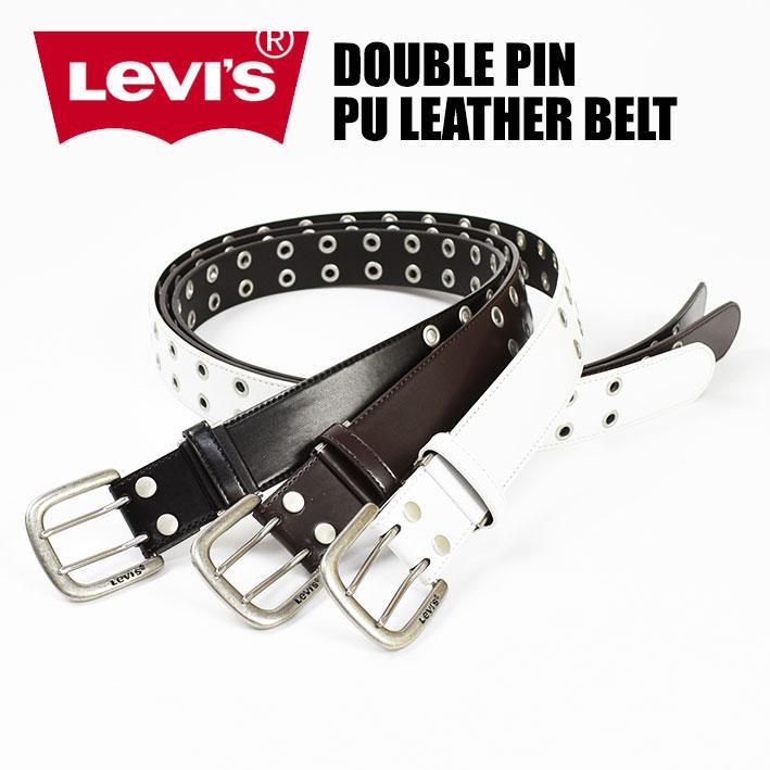 Levi's LEVI'S リーバイス ダブルピン PUレザーベルト メンズ Levi's LEVI'S リーバイス ダブルピン PUレザーベルト メンズ