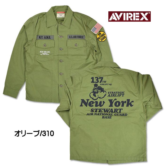 AVIREX アビレックス -THE EMPIRE CITY COLLECTION- ユーティリティーシャツ AIR NATIONAL GUARD 長袖シャツ ミリタリー プリント メンズ 7833220016｜sanshin｜07