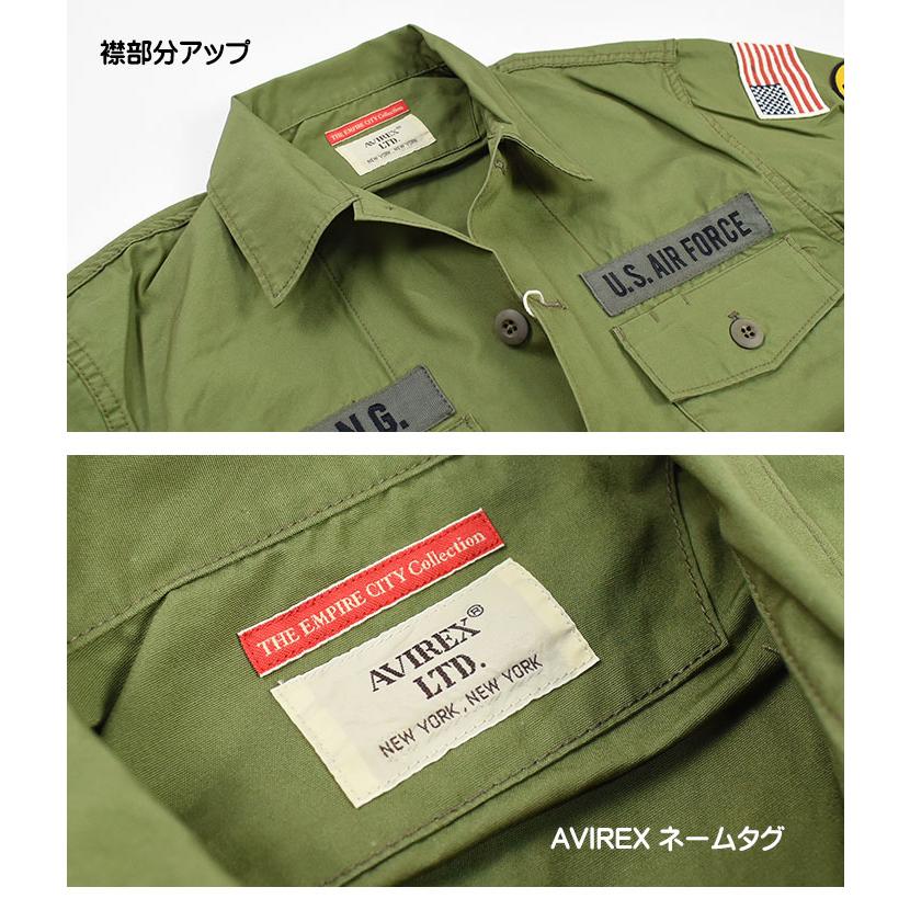 AVIREX アビレックス -THE EMPIRE CITY COLLECTION- ユーティリティーシャツ AIR NATIONAL GUARD 長袖シャツ ミリタリー プリント メンズ 7833220016｜sanshin｜11