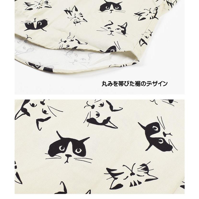 ciao チャオ 長袖シャツ 猫 COTTON LINEN PRINT SHIRTS CAT メンズ 綿麻 ねこ ネコ 日本製 237-56｜sanshin｜12