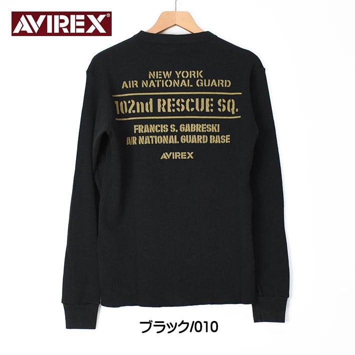 セール！ AVIREX アビレックス ワッフル 長袖Tシャツ N.Y A.N.G NEW YORK AIR NATIONAL GUARD ミリタリー プリントTシャツ メンズ 7833230059｜sanshin｜12