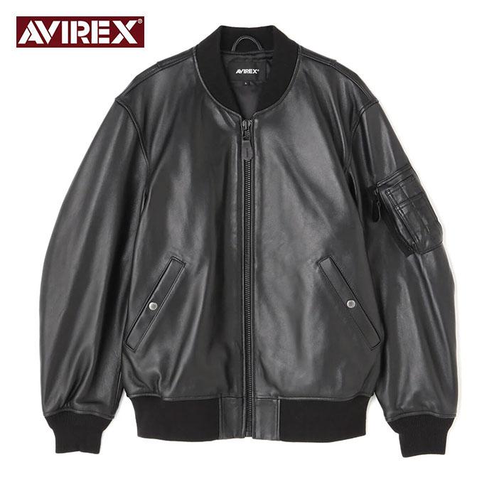 AVIREX アビレックス シープスキン レザー MA-1 LEATHER 革 AVIREX アビレックス シープスキン レザー MA-1 LEATHER 革