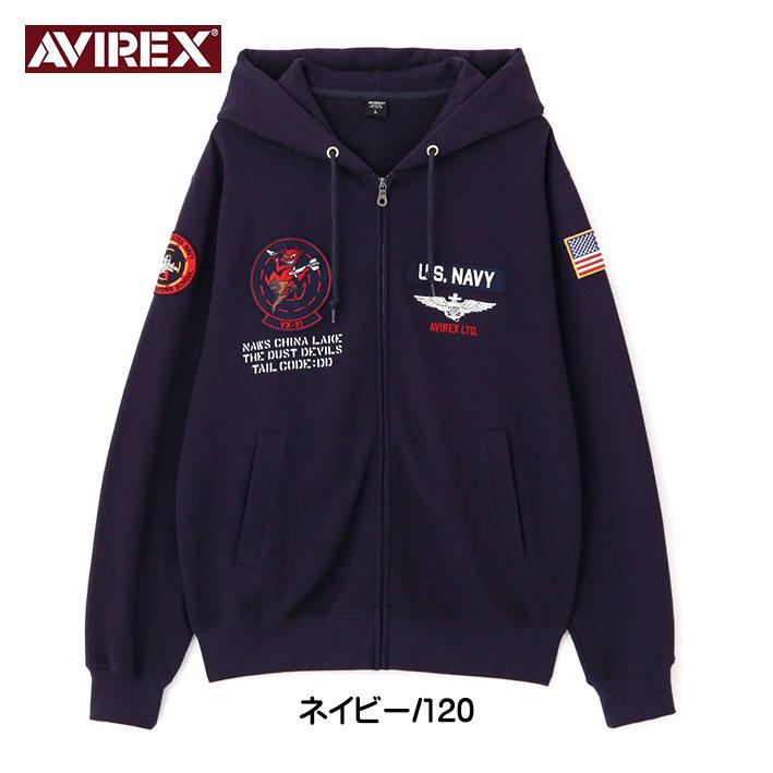 AVIREX アビレックス ジップパーカー DUST DEVILS TOP GUN AVIREX アビレックス ジップパーカー DUST DEVILS TOP GUN