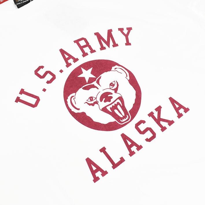 ALPHA アルファ 長袖 ミリタリーTシャツ US ARMY ALASKA ALPHA INDUSTRIES メンズ ロングスリーブ プリントT TC1590-09xx｜sanshin｜15