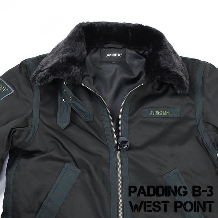 AVIREX アビレックス パディング B-3 ジャケット WEST POINT AVIREX アビレックス パディング B-3 ジャケット WEST POINT
