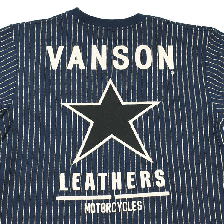 VANSON（バンソン） 長袖Tシャツ ONE STAR ワンスター 刺繍 Tシャツ 