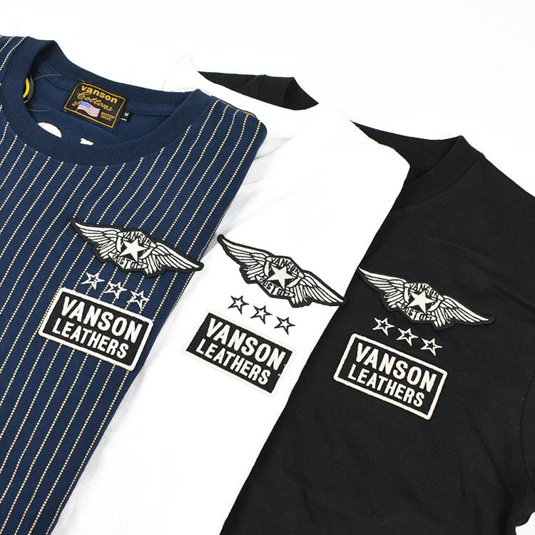 VANSON（バンソン） 長袖Tシャツ ONE STAR ワンスター 刺繍 Tシャツ