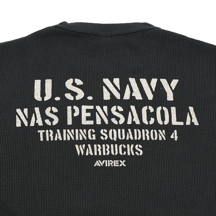 AVIREX（アヴィレックス） アビレックス 長袖 ワッフルTシャツ US NAVY