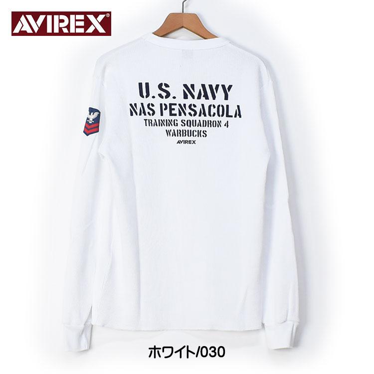 AVIREX（アヴィレックス） アビレックス 長袖 ワッフルTシャツ US NAVY