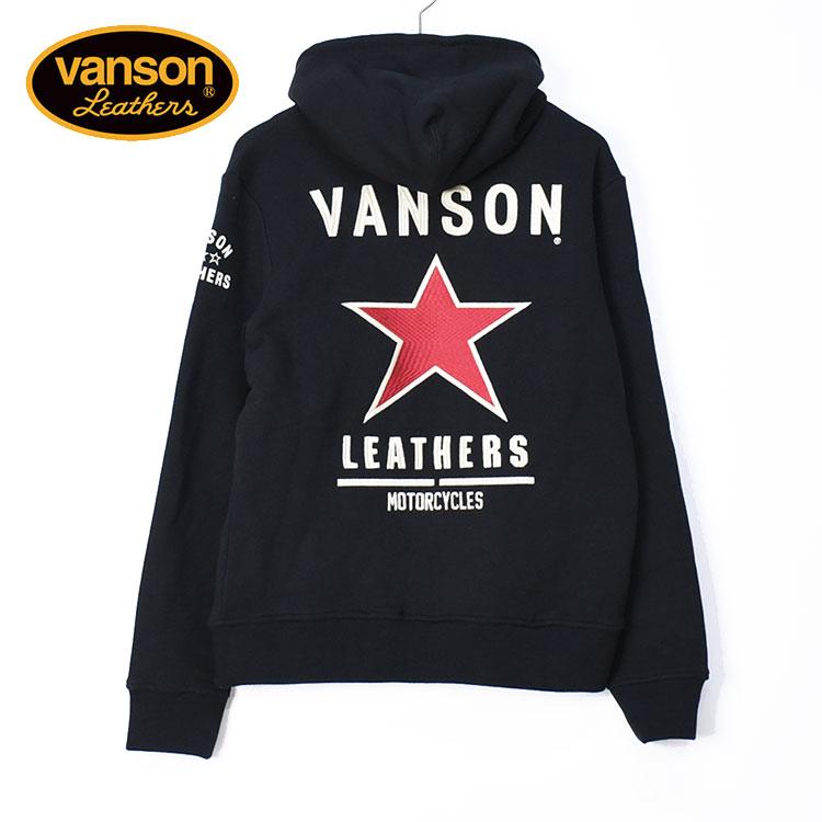 VANSON バンソン フルジップパーカー ONE STAR ワンスター 刺繍 VANSON バンソン フルジップパーカー ONE STAR ワンスター 刺繍