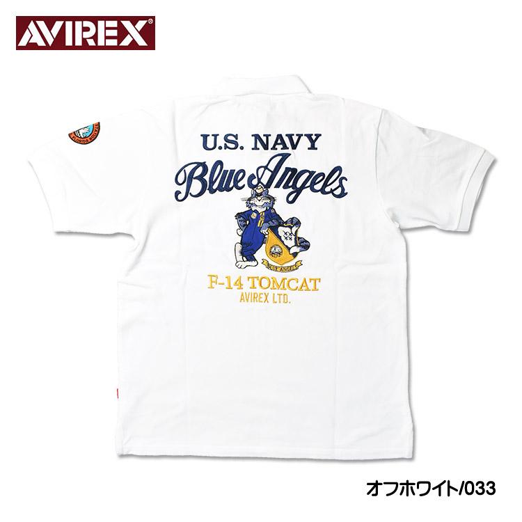 AVIREX アビレックス 半袖 ポロシャツ BLUE ANGELS ミリタリー 刺繍 ポロ メンズ 783-4136001｜sanshin｜09