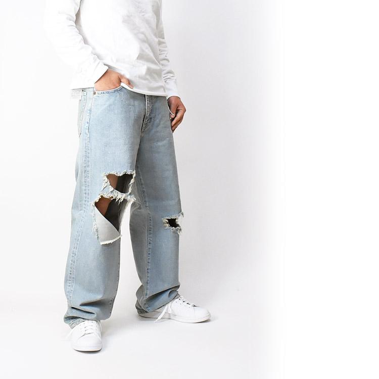 EDWIN セール エドウィン BOROBORO BLUES バギー デニムパンツ