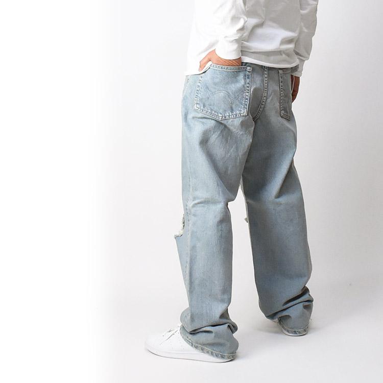 EDWIN セール エドウィン BOROBORO BLUES バギー デニムパンツ