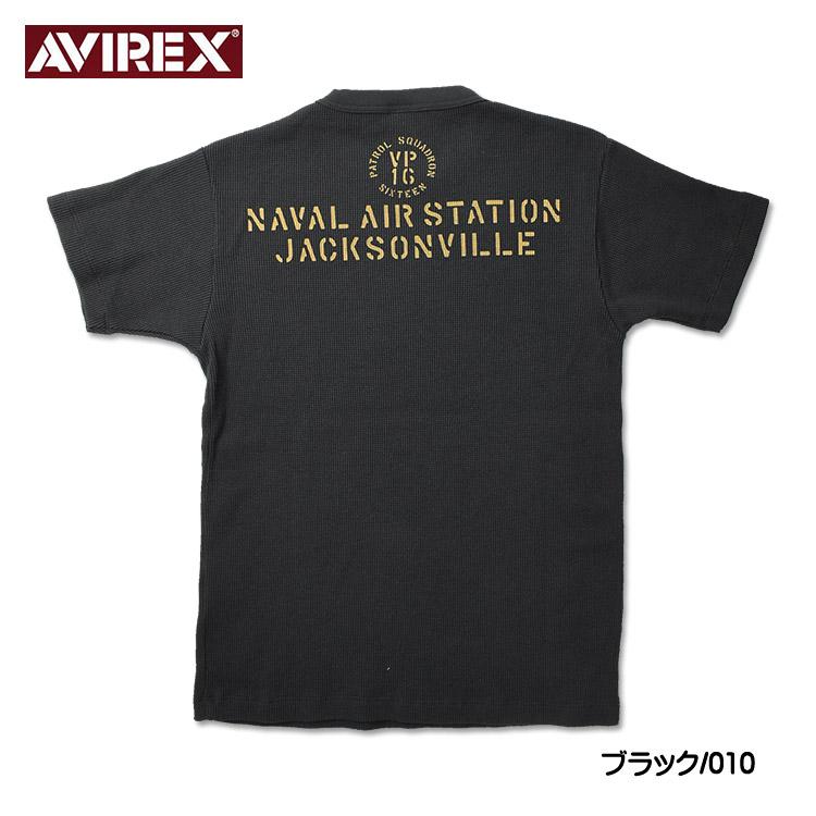 AVIREX アビレックス ワッフル 半袖Tシャツ JACKSONVILLE ミリタリー プリント Tシャツ メンズ 783-4134030｜sanshin｜11