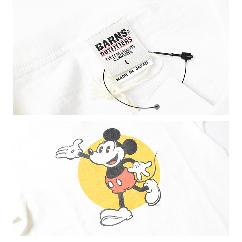 BARNS バーンズ x Mickey Mouse 吊り編み ミッキーマウス 半袖Tシャツ Tsuri-Ami 日本製 メンズ BR-24167｜sanshin｜14