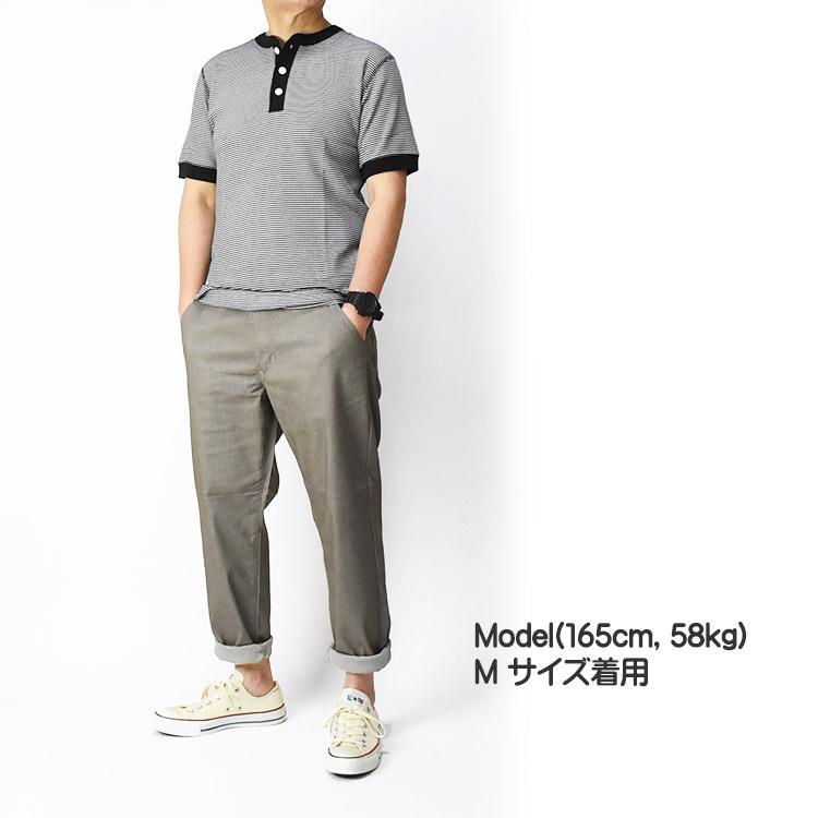 Healthknit（ヘルスニット） ワッフル 半袖 ヘンリーネックTシャツ