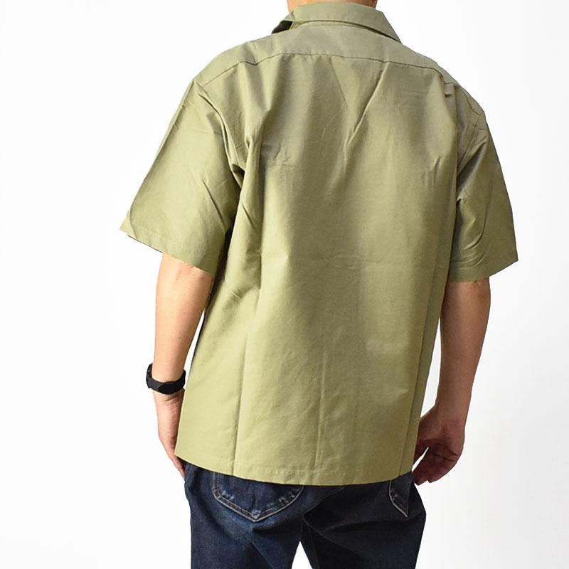SCHOTT 　ショット　ワークシャツ 　半袖シャツ ベージュ 　ほぼ未使用品 Schott N.Y.C ショット 刺繍 ワークシャツ ボーン イン
