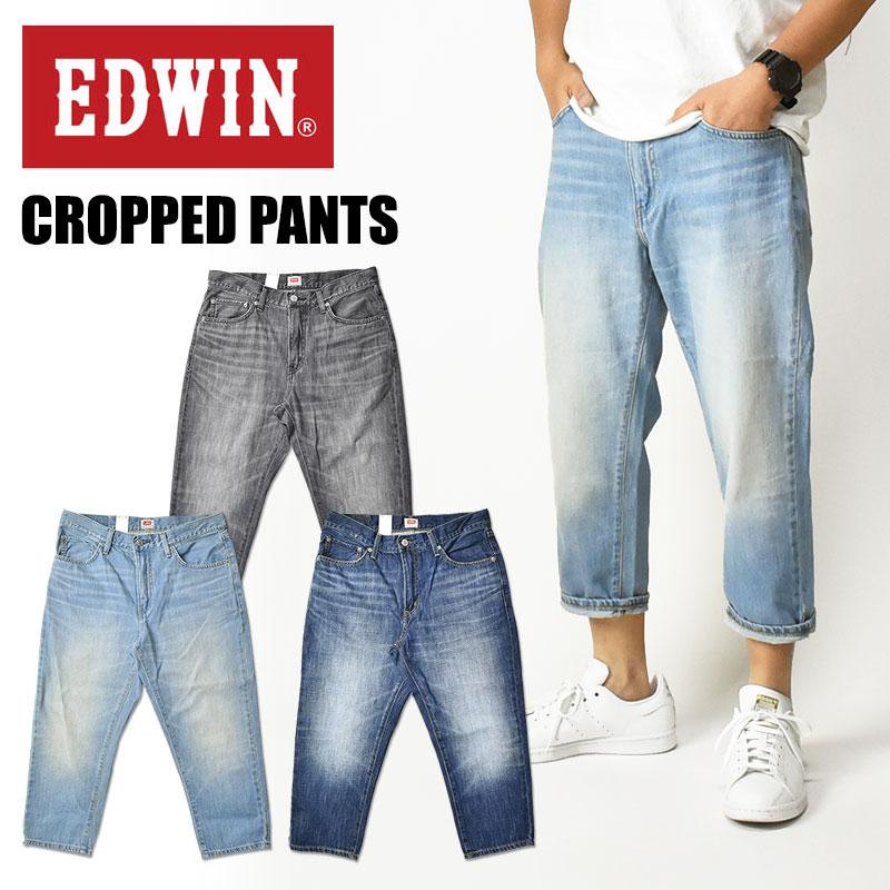 EDWIN（エドウィン） デニム クロップドパンツ 7分丈パンツ ショーツ